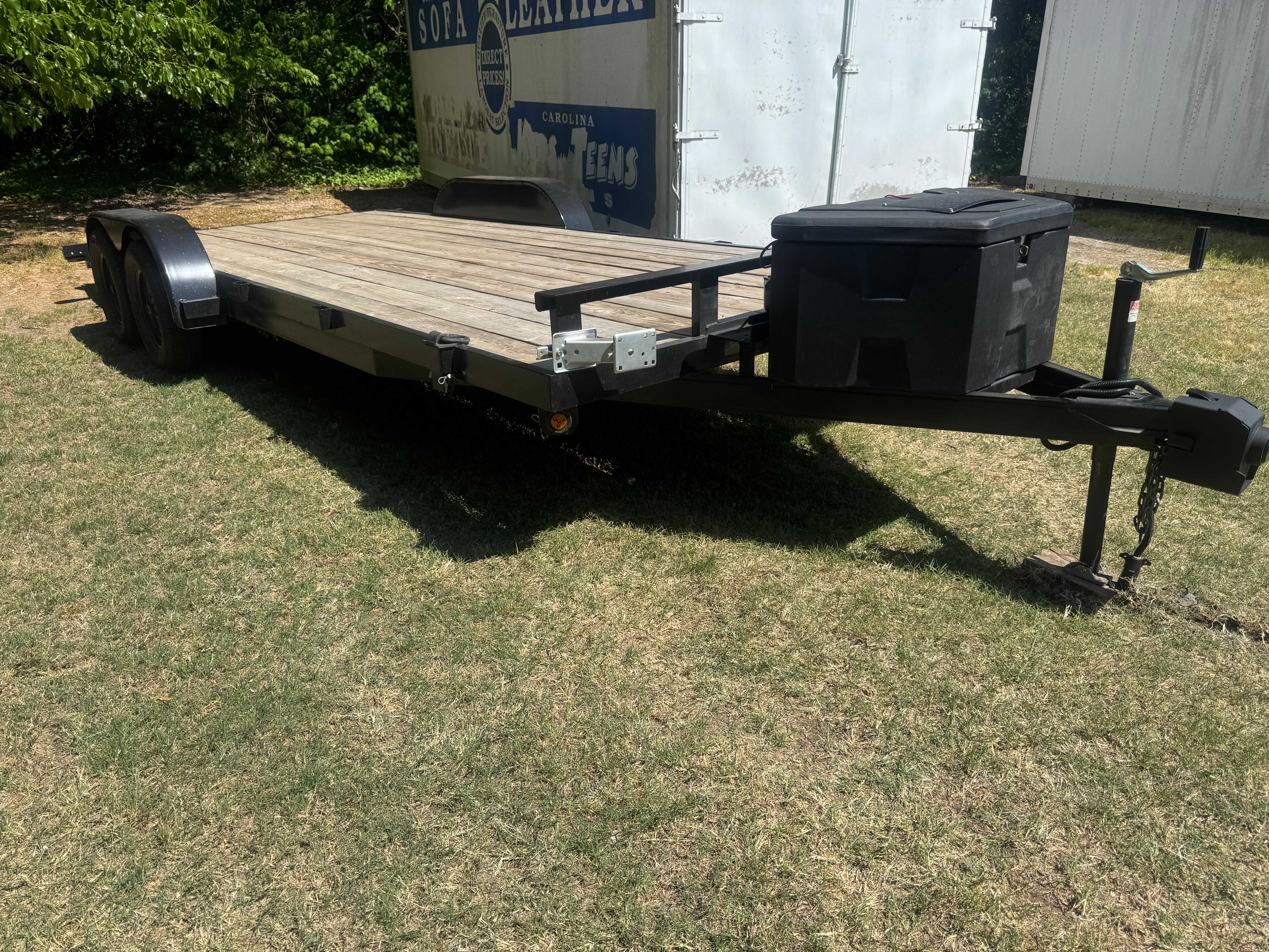 82 x 20 flatbed car hauler trailer rental available in Raleigh NC